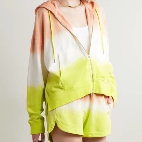 ATM Anthony Thomas Melillo Tops - ATM Anthony Thomas Melillo Hoodie Sweatshirt Peach White Yellow XS S Pockets
